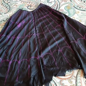 Purple glitter web pancho costume